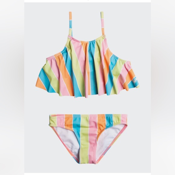 Roxy kids Colors Of The Sun Two Piece Flutter Bikini Set - Picture 1 of 8
